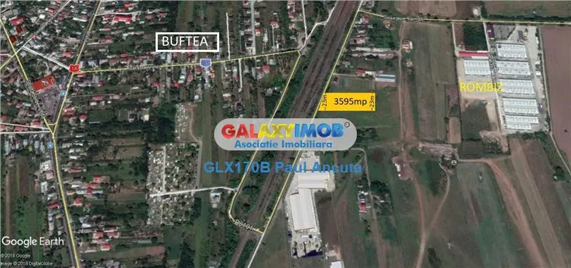 Teren Buftea Gara Rombiz 3595 mp la sosea industrial - foto 3