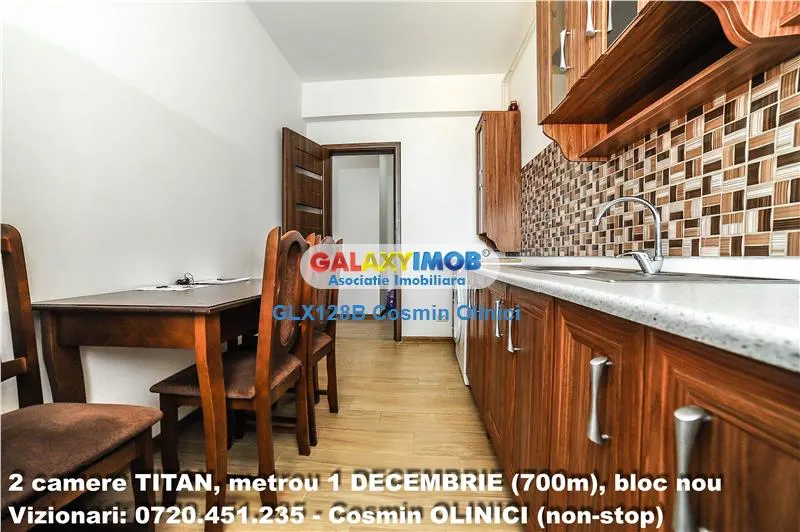 INCHIRIERE 2 camere TITAN, metrou 1 DECEMBRIE (700m), bloc nou - foto 15