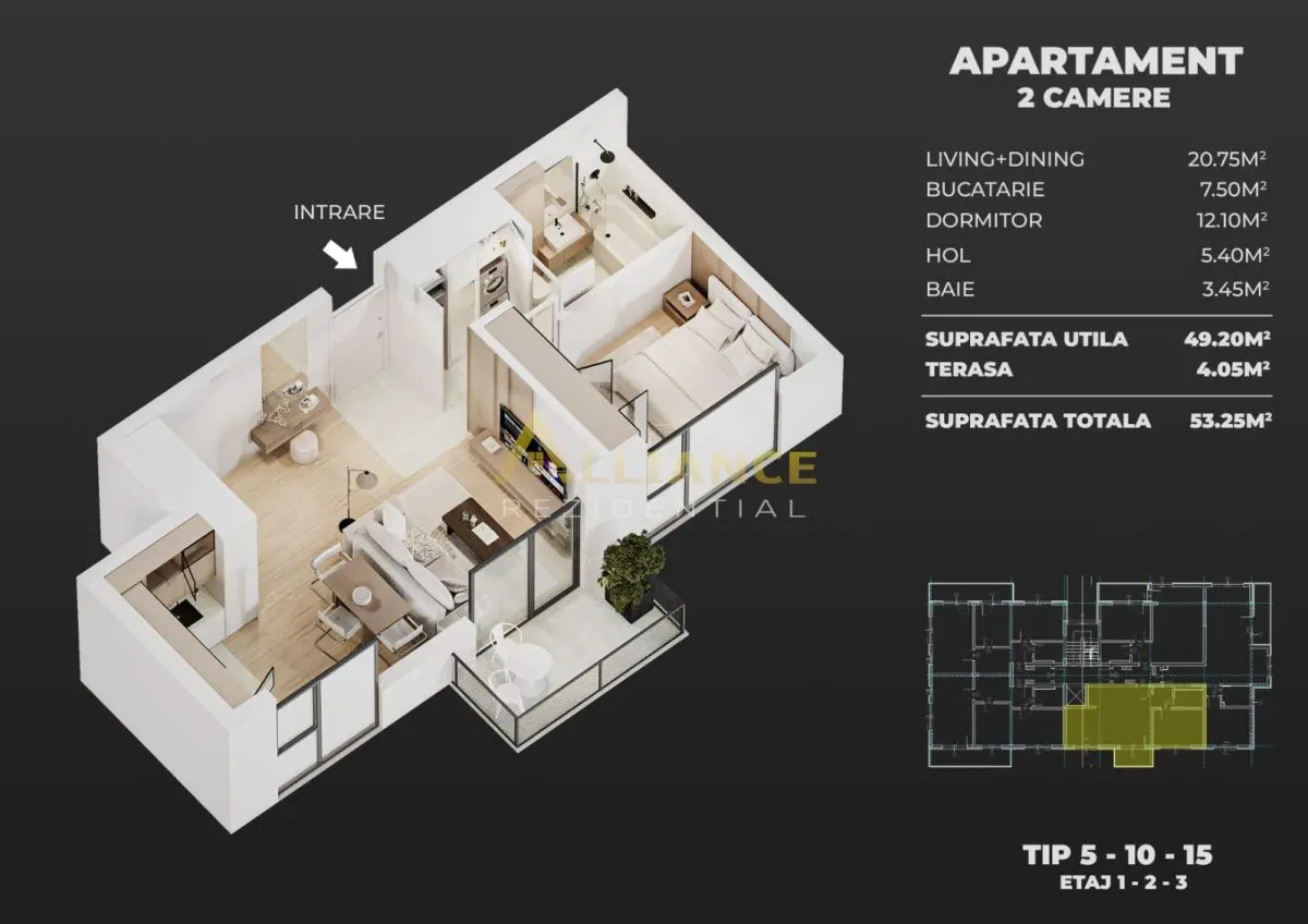 Apartamente Moderne 2 si 3 Camere | Ansamblu Rezidential Nou Soseaua Leordeni - foto 1