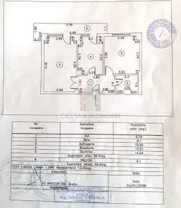 SPATIOS 2 camere 65 mp, Calarasi, etaj intermediar, bloc cu lift - Braila