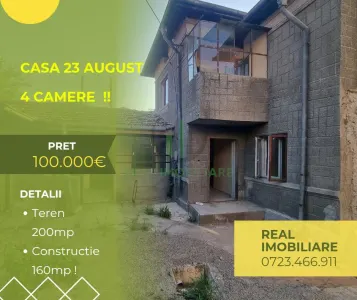Schimb Casa 23 august, aproape de Spital si Crang ! - Buzau