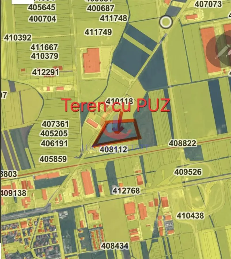 Teren cu  PUZ  Lidl  Ghiroda Aeroport regim inaltime P+3E . - foto 1