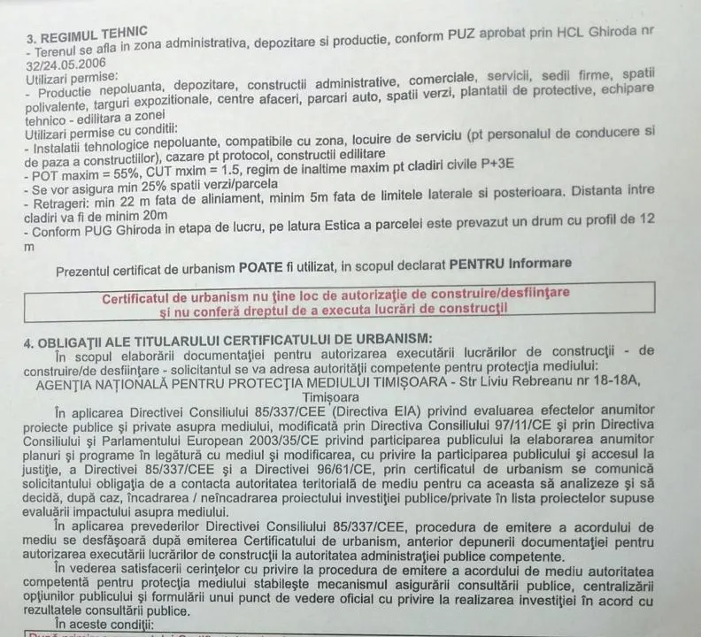 Teren cu  PUZ  Lidl  Ghiroda Aeroport regim inaltime P+3E . - foto 4