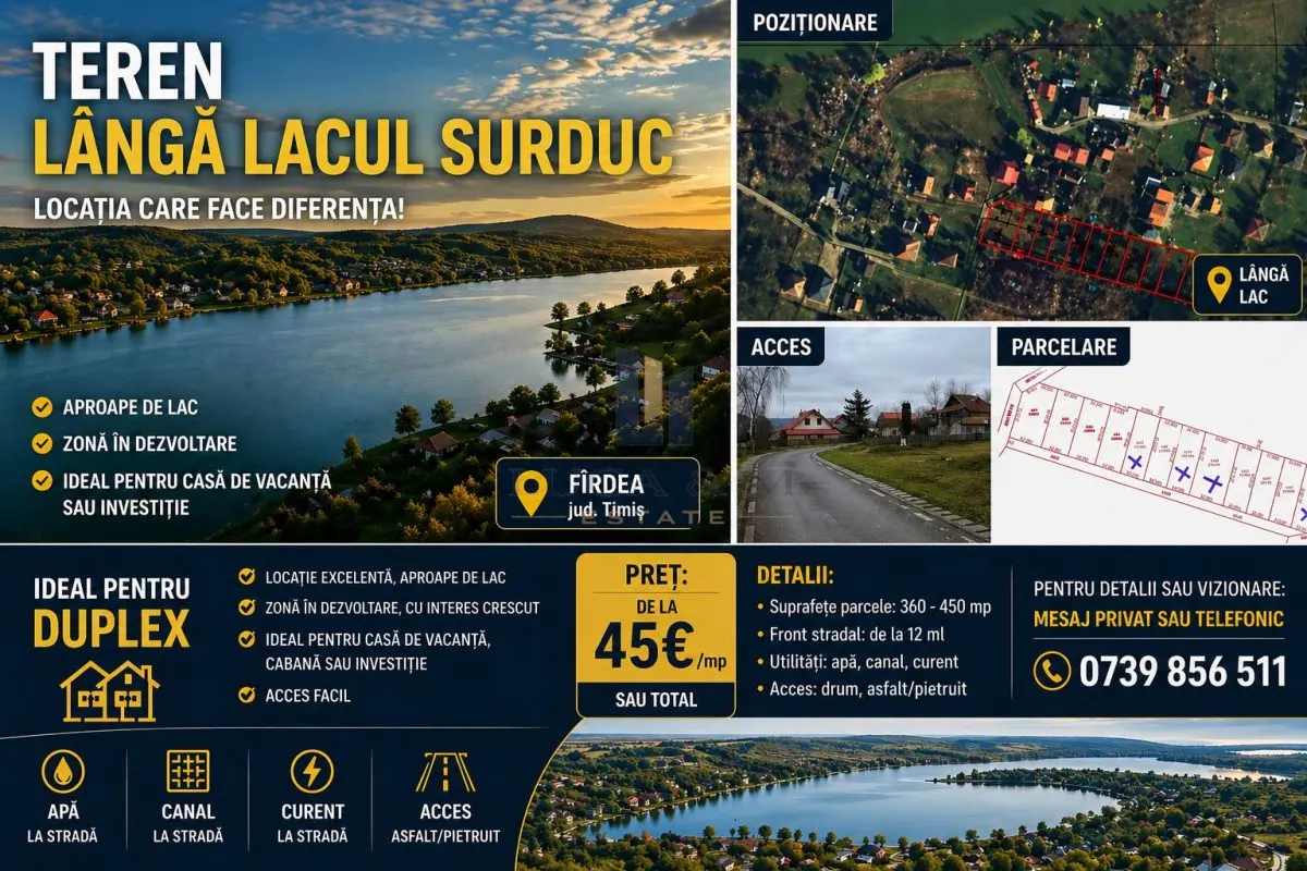 Teren  Zonă Case de Vacanță | Lacul Surduc - foto 1