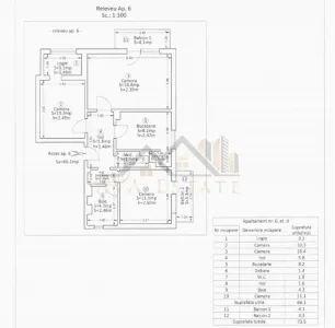 Apartament 3 camere | Decomandat, Et.2, 73 mp | Zona Lipovei - foto 16