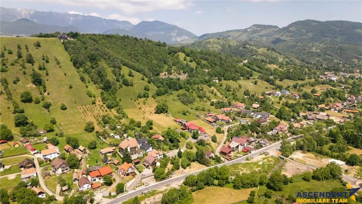 FILM!View superb catre munti,teren pretabil constructie Hotel,4.400 mp, Moieciu de Jos, Bran - foto 23