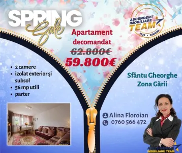 FILM!Apartament spatios, 2 camere, decomandat, Sfantu Gheorghe - Sfantu Gheorghe