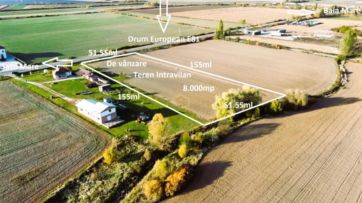 Teren intravilan - 8.000 mp in Botiz | Acces din Drum European - foto 12