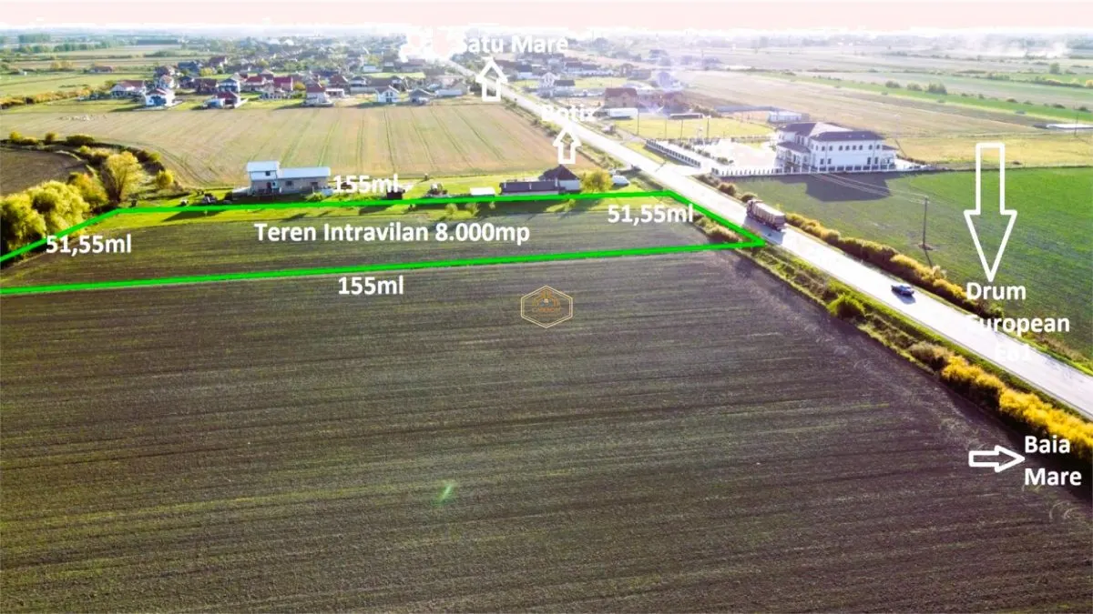 Teren intravilan - 8.000 mp in Botiz | Acces din Drum European - foto 13