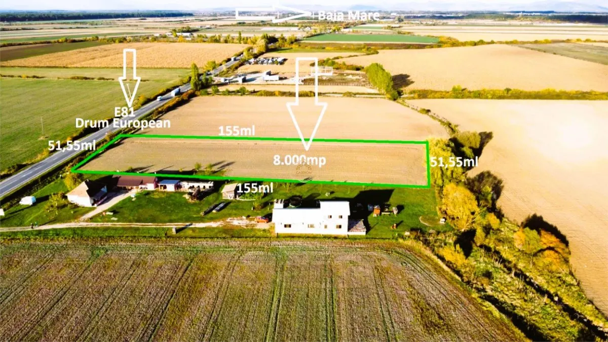Teren intravilan - 8.000 mp in Botiz | Acces din Drum European - foto 5