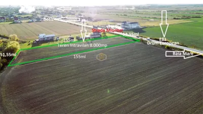 Teren intravilan - 8.000 mp in Botiz | Acces din Drum European - foto 6