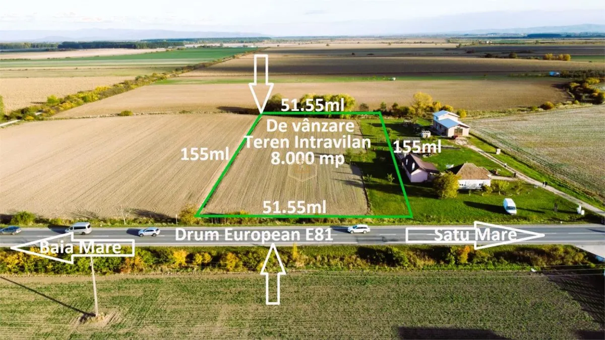 Teren intravilan - 8.000 mp in Botiz | Acces din Drum European - foto 7