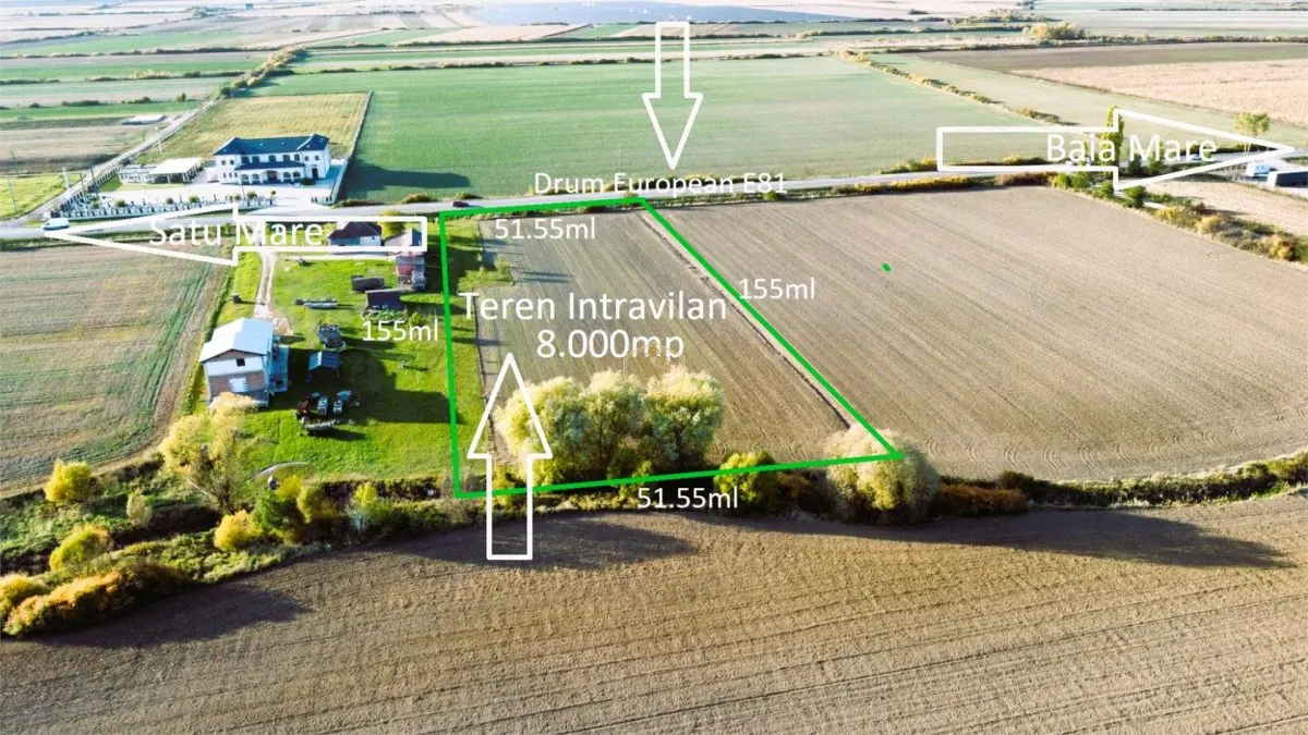 Teren intravilan - 8.000 mp in Botiz | Acces din Drum European - foto 8