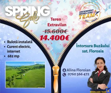 FILM! Teren extravilan 682 mp + rulota, Floroaia, Intorsura Buzaului - Intorsura Buzaului