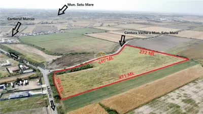 Teren vast in Satu Mare | 76.624 mp pentru dezvoltare imobiliara si servicii - Satu Mare