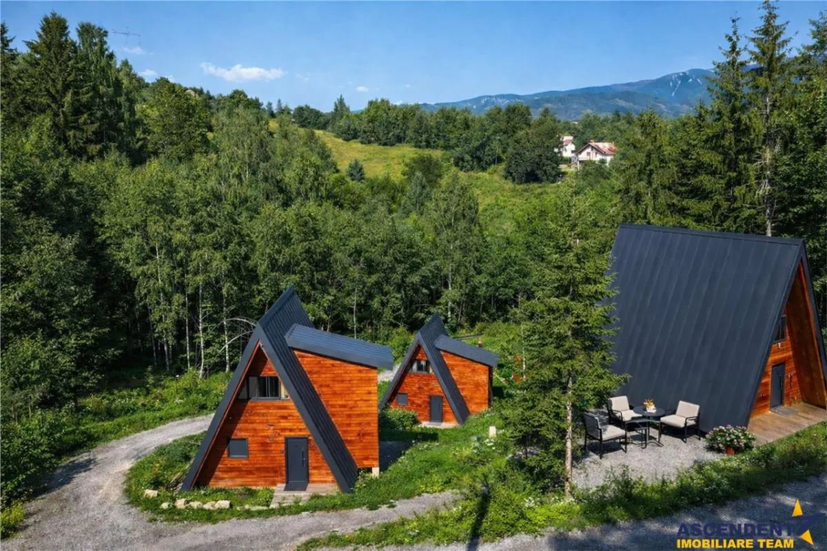 Eleganta,echipata casa A Frame,1.200 mp teren,deschidere Piatra Craiului,Moieciu, Brasov - foto 11