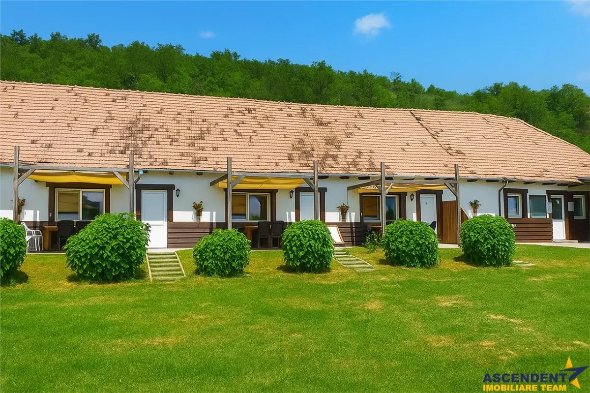 Transilvania Camping, domeniu de 14.400mp,Sanmarghita de Mures:2cladiri, apartamente,potential exceptional - foto 1