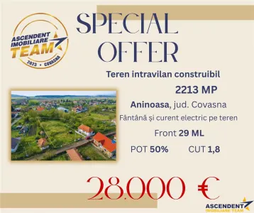 Teren intravilan, pe 2.213 mp, in Aninoasa, Covasna - Aninoasa