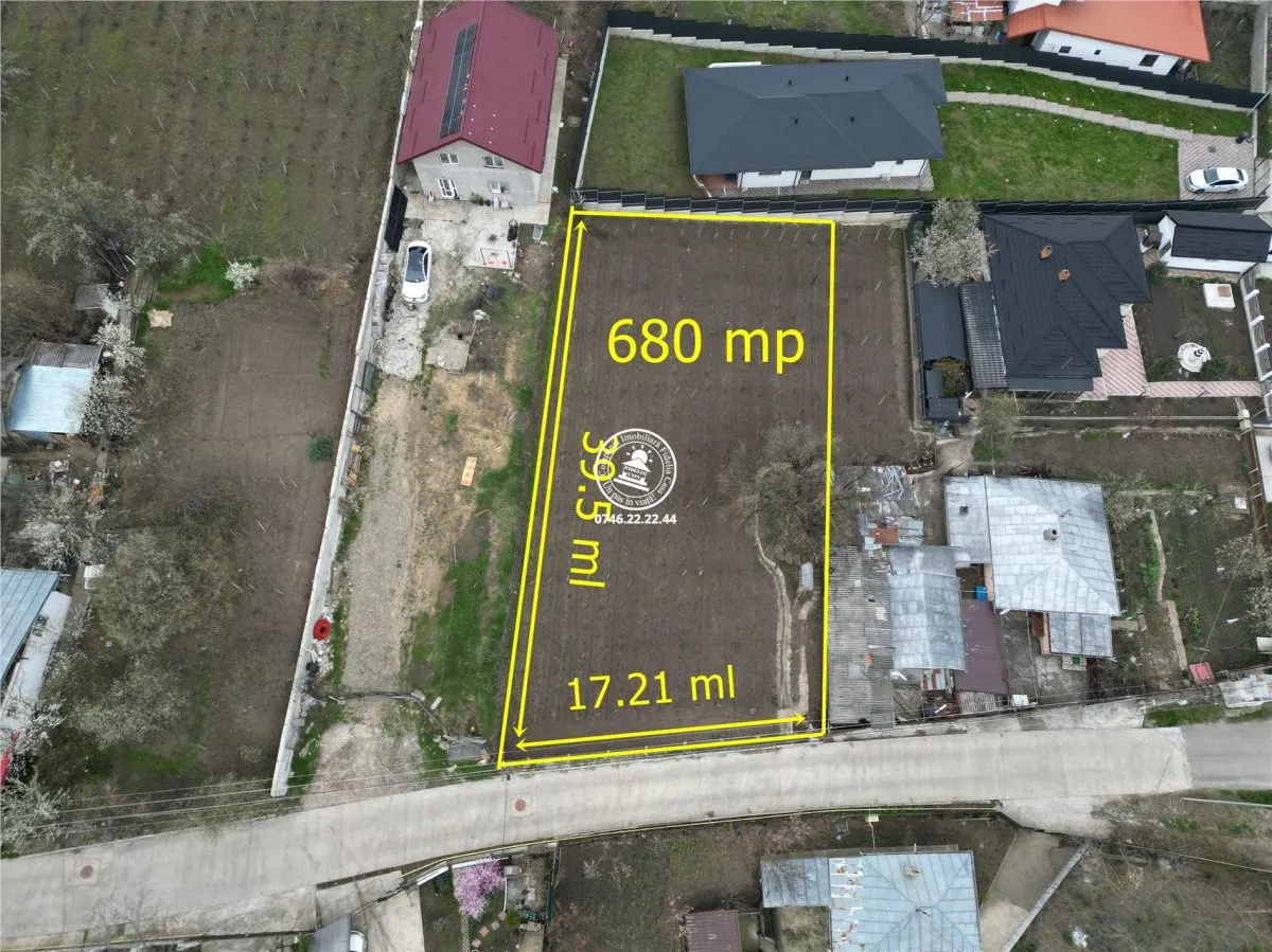 Teren intravilan 680 mp , asfalt , toate utilitatile - Valea Lupului , Iasi - foto 1