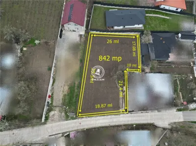 Teren intravilan 842 mp , asfalt , toate utilitatile - Valea Lupului , Iasi - Iasi
