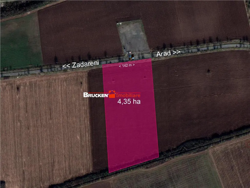 TEREN CU POTENTIAL INDUSTRIAL | 4,35 HA | ARAD, ZADARENI - foto 1