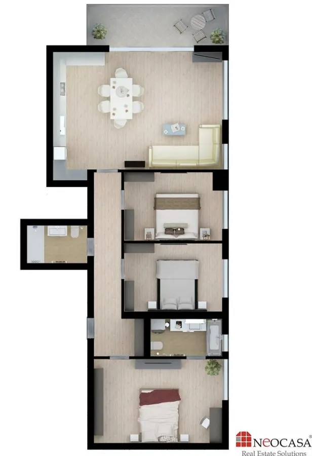 APARTAMENT 4 CAMERE, MOBILAT, CU VEDERE CATRE LACUL TEI - foto 18