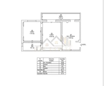 Apartament 2 camere, 57 mp - Zona Circumvalatiunii - foto 12