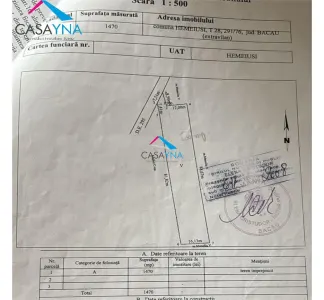 Teren intravilan de vânzare 1470mp în Hemeius, str Linistii - foto 2