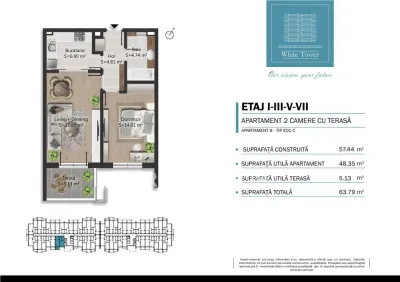 Vanzare apartament 2 camere in bloc nou, zona Bulevardul Bucuresti - Ploiesti