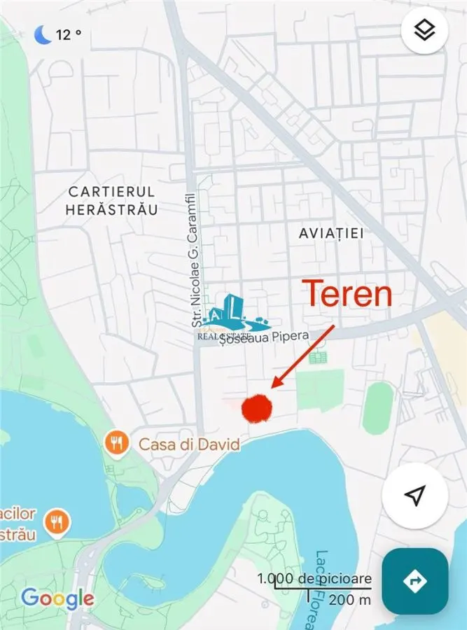 Vanzare teren Aviatiei, zona Caramfil, 2165 mp, pretabil proiect imobiliar - foto 1