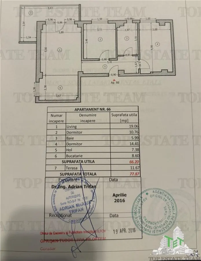 Apartament 3 camere cu DISPONIBILITATE IMEDIATA | Suprafata totala 78mp - foto 8