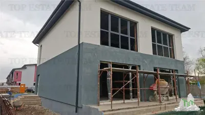 Cladire 240mp cu 2 spatii comerciale la inchiriat in centru Domnesti - Domnesti