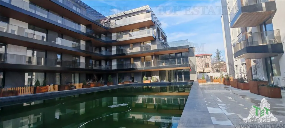 Garsoniera 44mp, cu finisaje premium, toate utilitatile, piscina, complex rezidential securizat, zona Padurea Baneasa - foto 1