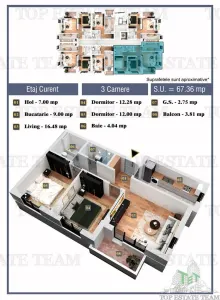Promotie de PASTE! Apartament 3 camere cu finisaje premium si loc de parcare inclus, in Militari Residence. - foto 2
