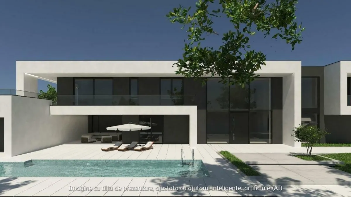 Casa de lux moderna cu 12 camere si piscina - Design minimalist inspirat din Miami | 1167 mp utili pe teren de 4000 mp - foto 1