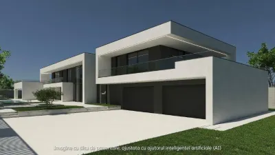 Casa de lux moderna cu 12 camere si piscina - Design minimalist inspirat din Miami | 1167 mp utili pe teren de 4000 mp - foto 3