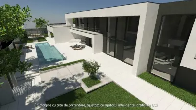 Casa de lux moderna cu 12 camere si piscina - Design minimalist inspirat din Miami | 1167 mp utili pe teren de 4000 mp - foto 4