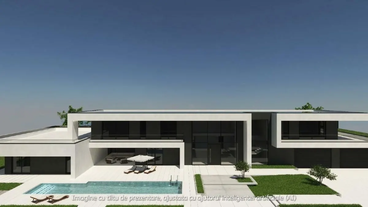 Casa de lux moderna cu 12 camere si piscina - Design minimalist inspirat din Miami | 1167 mp utili pe teren de 4000 mp - foto 6