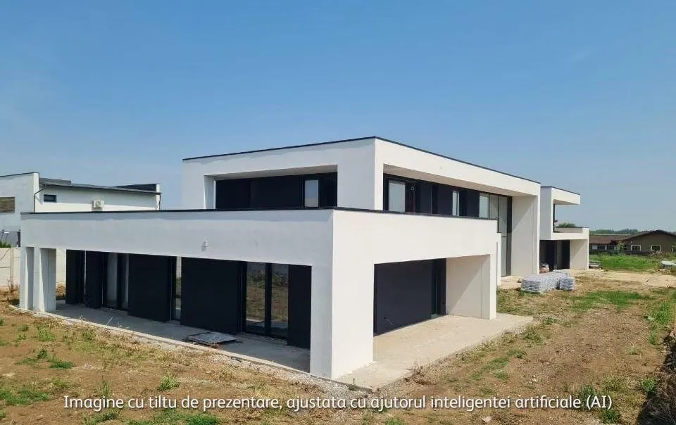 Casa de lux moderna cu 12 camere si piscina - Design minimalist inspirat din Miami | 1167 mp utili pe teren de 4000 mp - foto 9