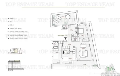 Penthouse 4 Camere, 66mp terasa, bloc Boutique,  Bucuresti, Parcul  Operei - foto 9