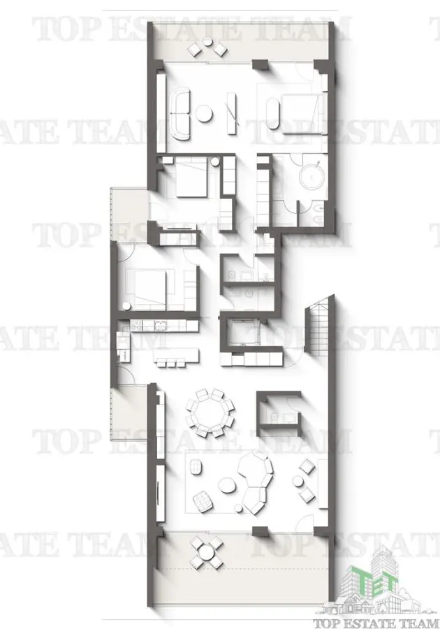 Spectacular Penthouse with Seafront & Forest Views, 4 Bedrooms, 163 sqm Private Terrace, Olimp, Constanța - foto 4