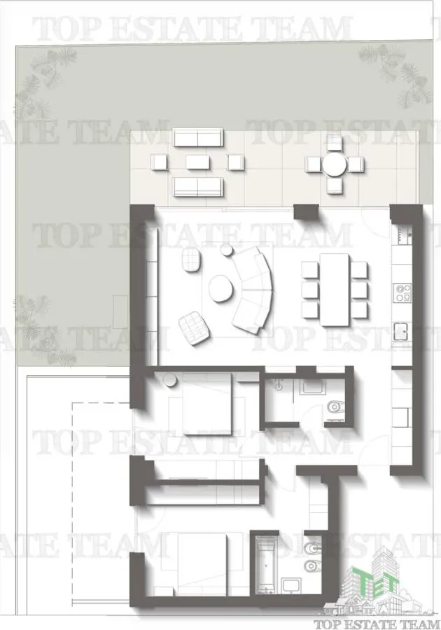 Apartament Premium cu 3 camere - Gradina privata si terasa | Intre padure si mare - Proiect exclusivist, Olimp, Constanta - foto 3