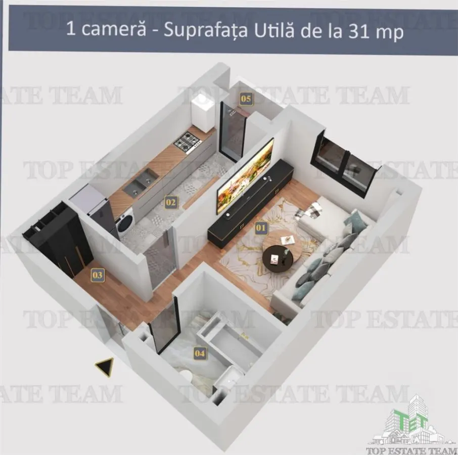 Premium Studio with Full Utilities in Militari Residence - foto 7