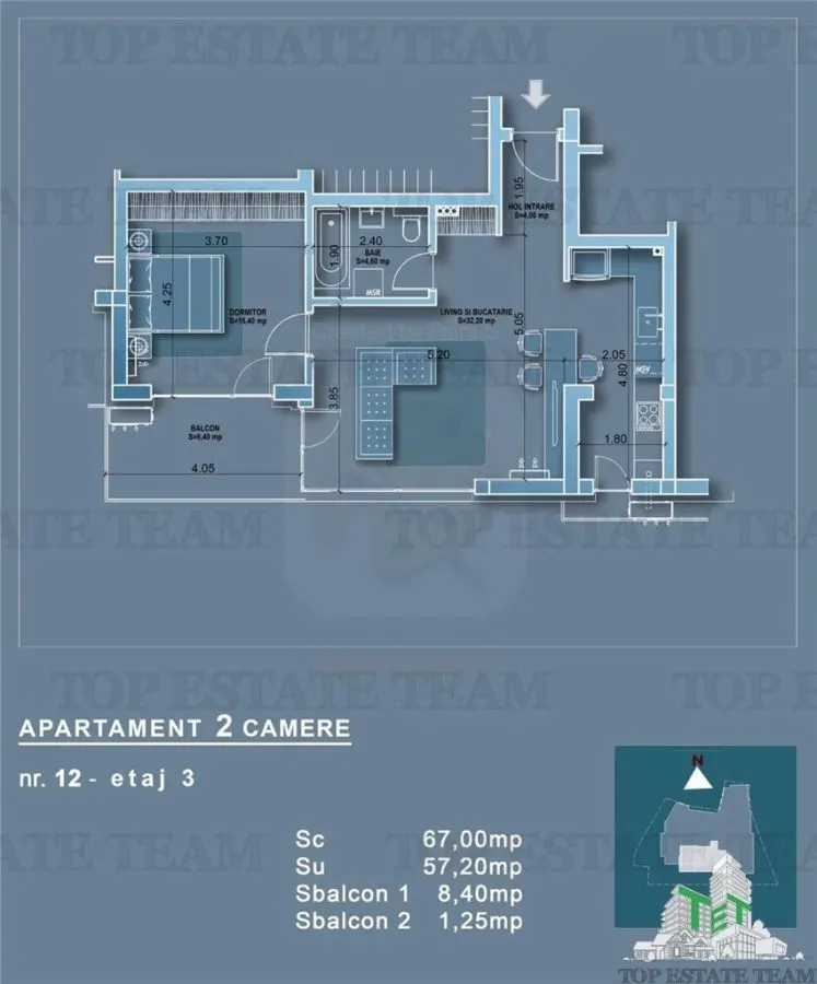 2-Bedroom Apartment in New Building, Mosilor District - foto 1