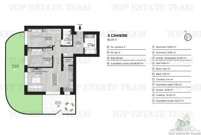 3-Bedroom Apartment for Sale in Doamna Ghica - foto 8