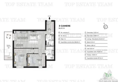 Three-Bedroom Apartment for Sale in Doamna Ghica - foto 8