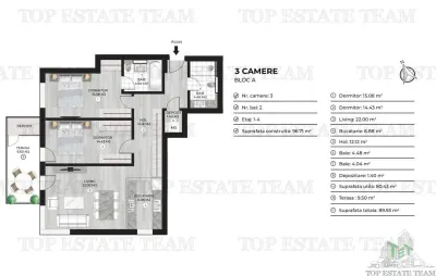 3-Bedroom Apartment for Sale in Doamna Ghica - foto 8