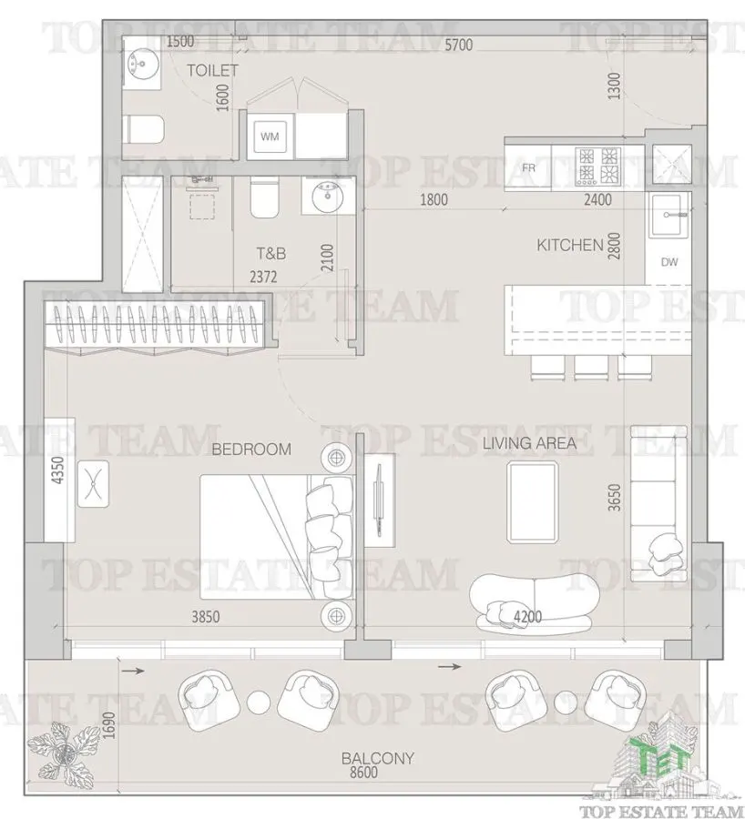 Two-Bedroom Apartment for Sale in Jumeirah Village Triangle, Dubai - foto 2